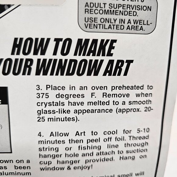 4 New Vintage Girl Arts & Crafts Window Art Kit Looks Like Stained Glass JA-RU - Picture 10 of 16